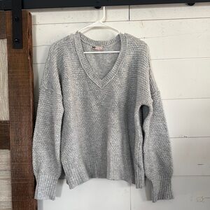Cozy Gray V-Neck Sweater